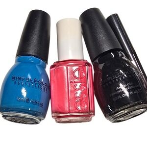 lot Nail Polish SINFUL COLORS ESSIE pink blue black on why not guilty pleasures